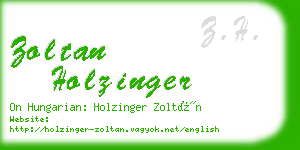 zoltan holzinger business card